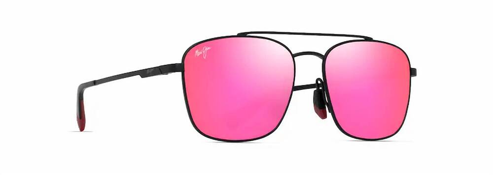 NEW MAUI JIM unisex - pīwai asian fit sunglasses in matte black/ maui sunrise